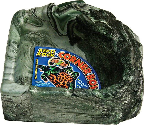Zoo Med Repti Rock Corner Bowl Water Dish Assorted, 1ea/SM