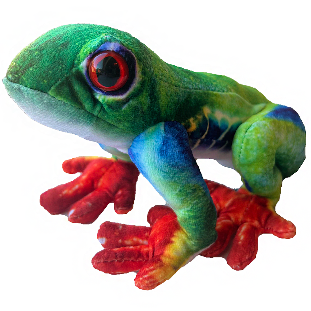 Texas Toy Distribution - Red-Eyed Tree Frog 6.7" Plush Stuffed Animal