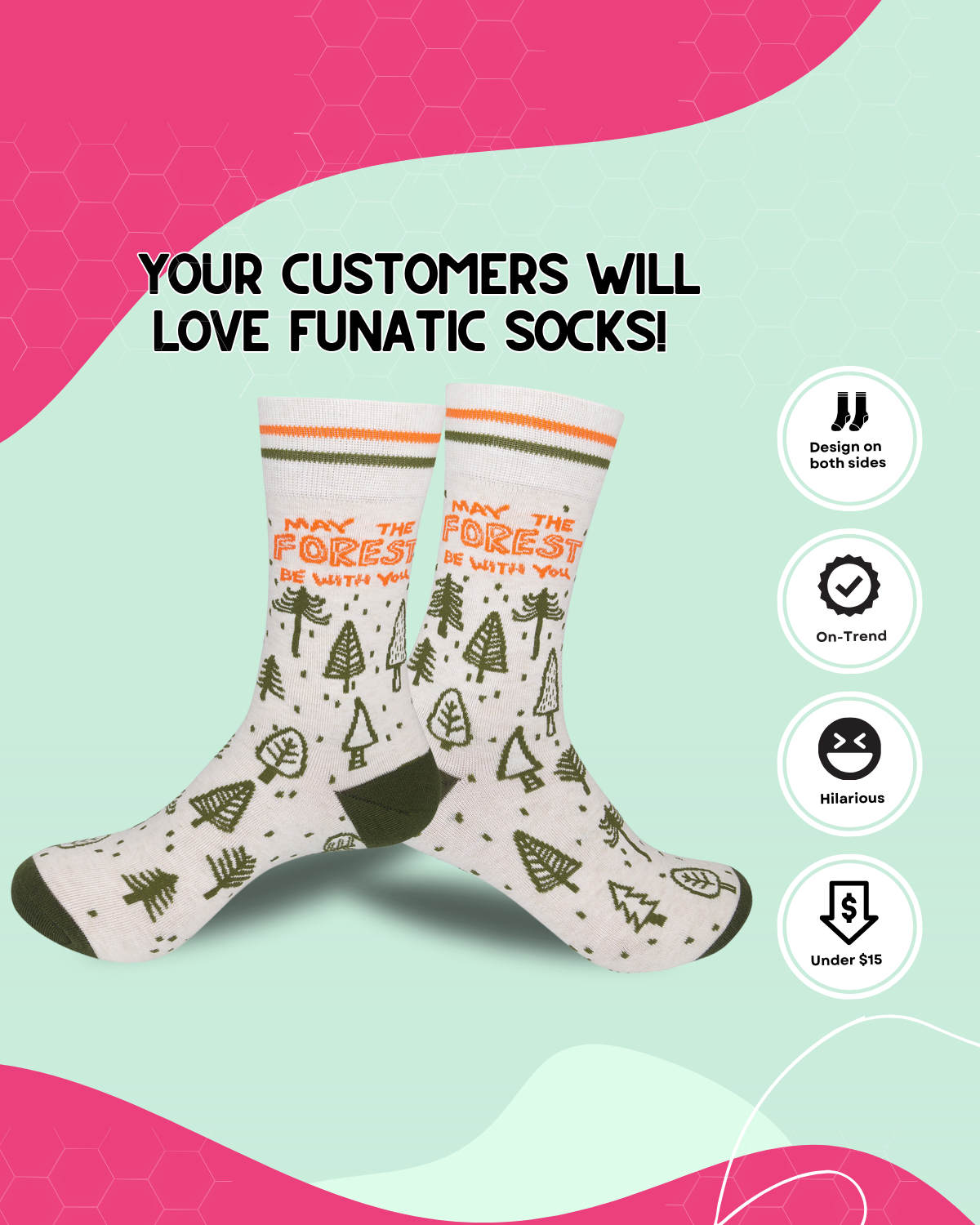 May The Forest Be With You Socks | Unisex | Nature | Funatic