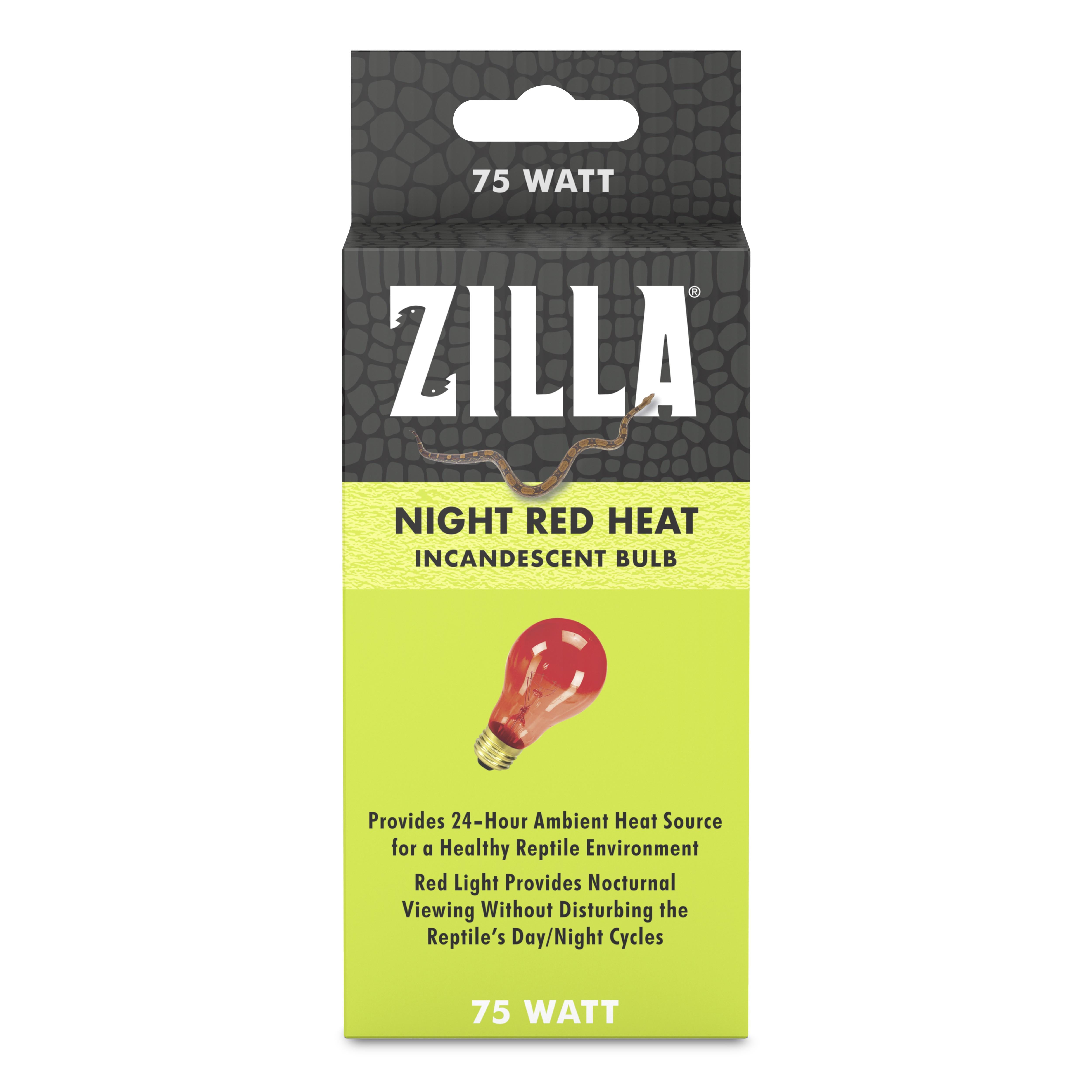 Zilla Night Red Heat Bulb Boxed 75 Watt