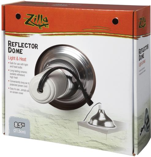 Zilla Dome Reflector Silver Ceramic 8.5"