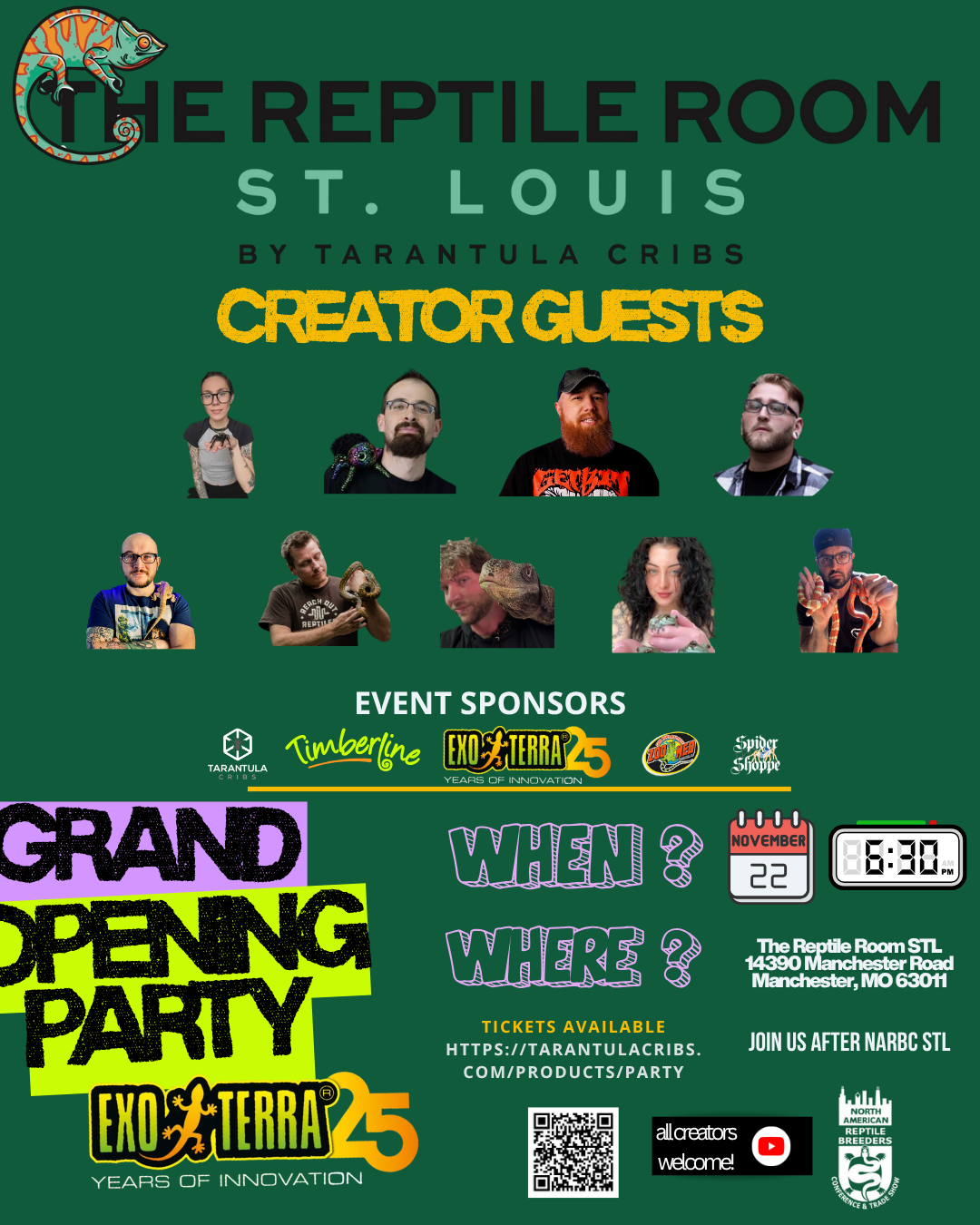 Reptile Room Grand Opening Party Admission