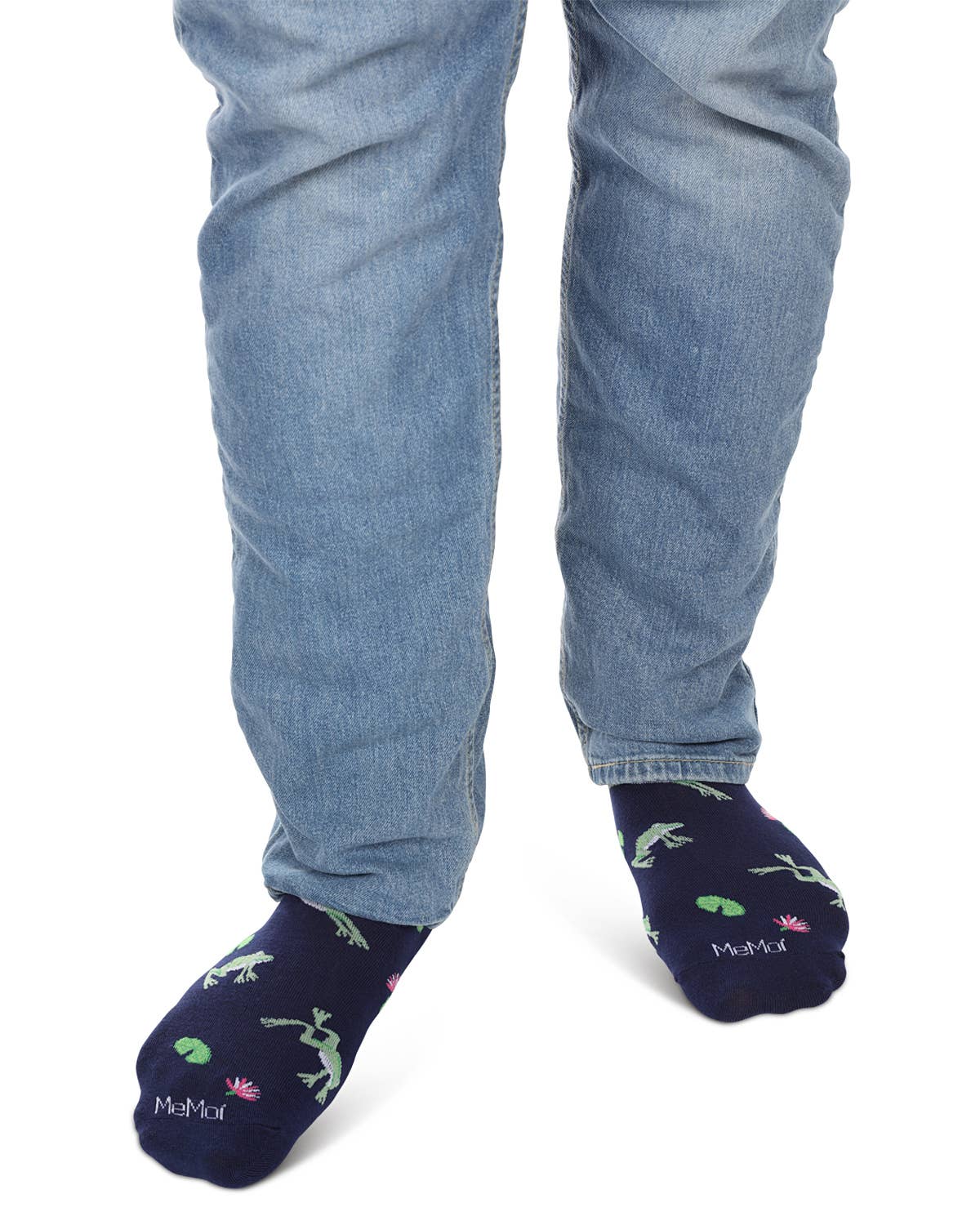 Infinity Classics International Inc. - Men's Frogs Bamboo Crew Socks: Navy / 10-13