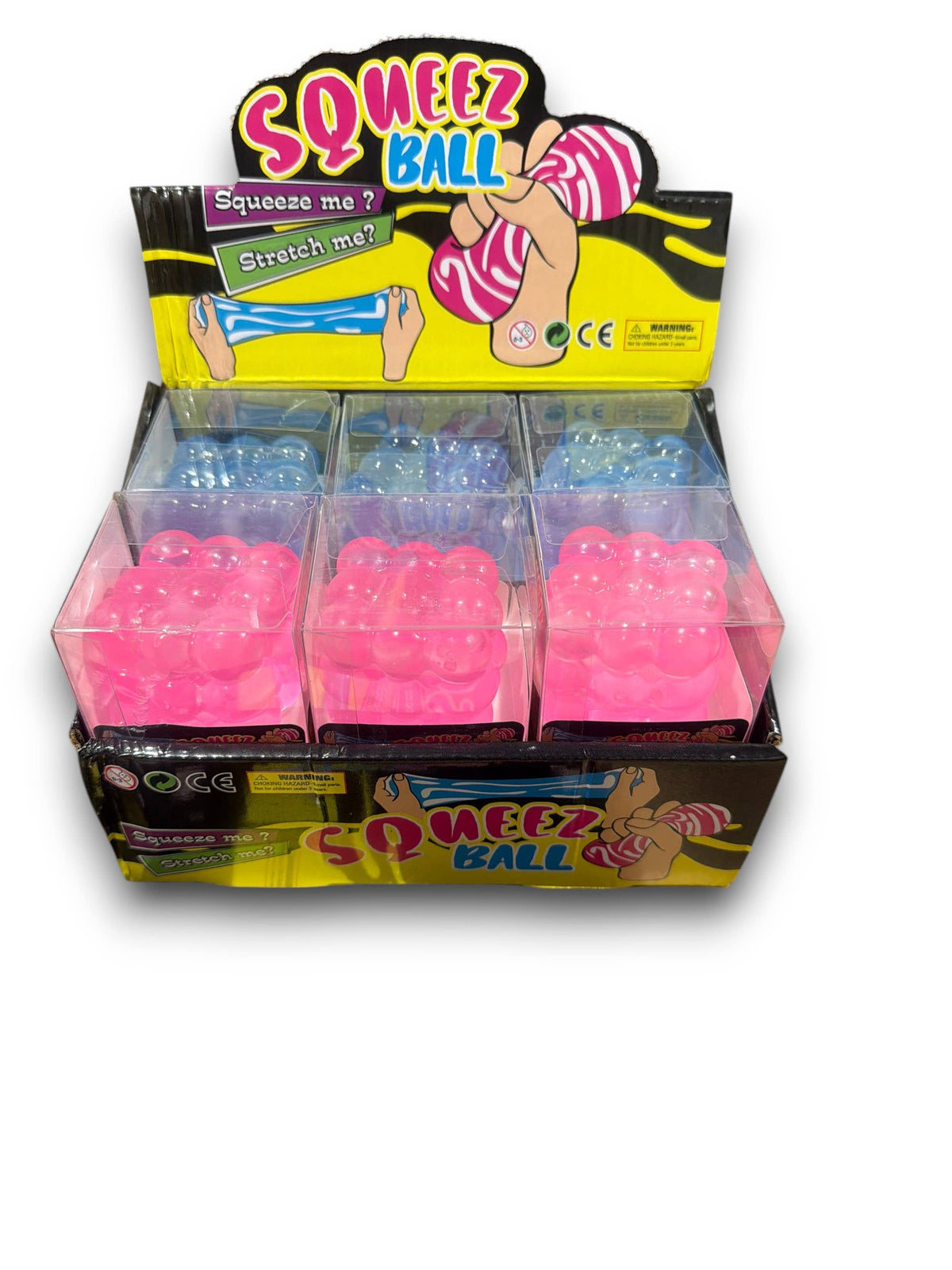K & S WHOLESALE INC - Squeez Ball Bubble Cube- 12 count