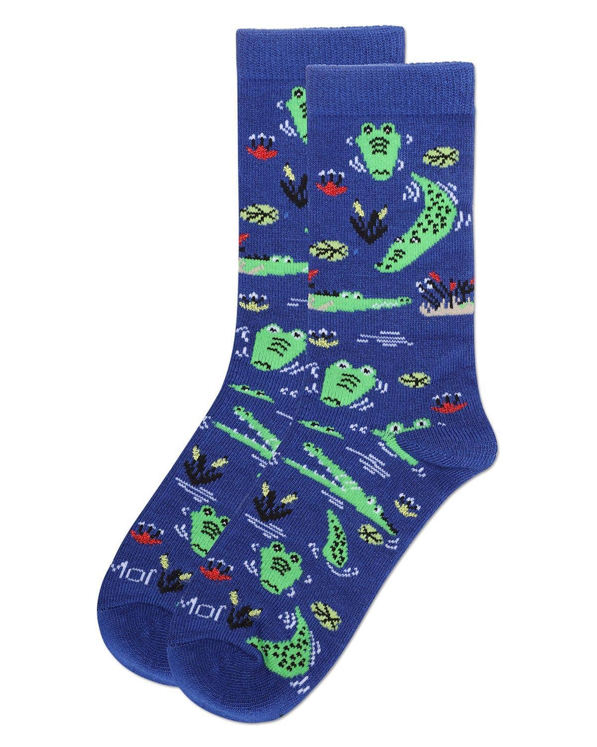 Infinity Classics International Inc. - Kids' Gators Rayon From Bamboo Crew Socks: Royal Blue / 7-8