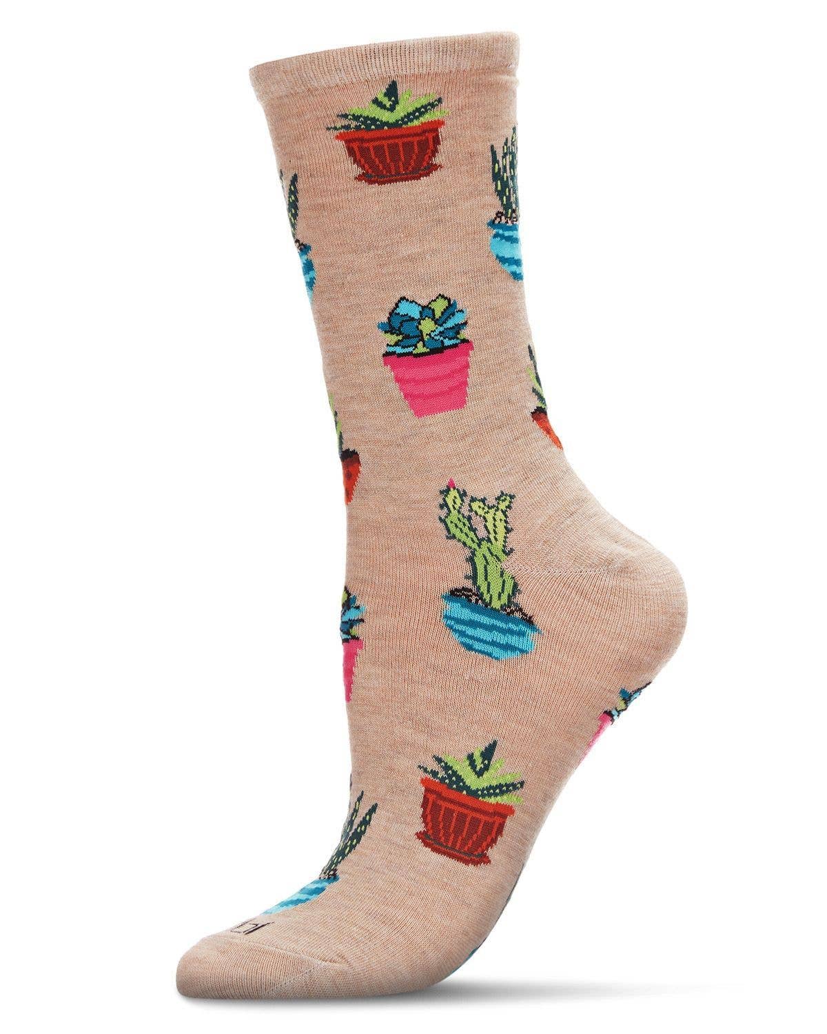 Infinity Classics International Inc. - Succulents Bamboo Crew: Oatmeal Heather / 9-11