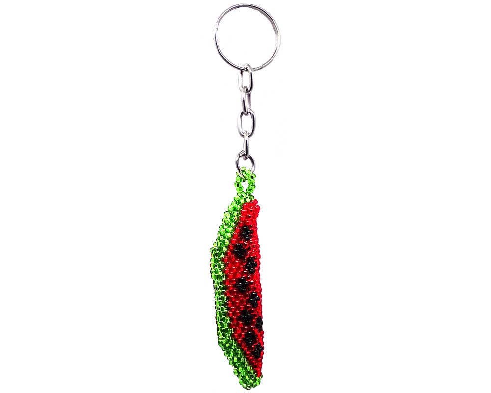 Pichincha - Beaded Watermelon Seed Bead Figurine Keychain