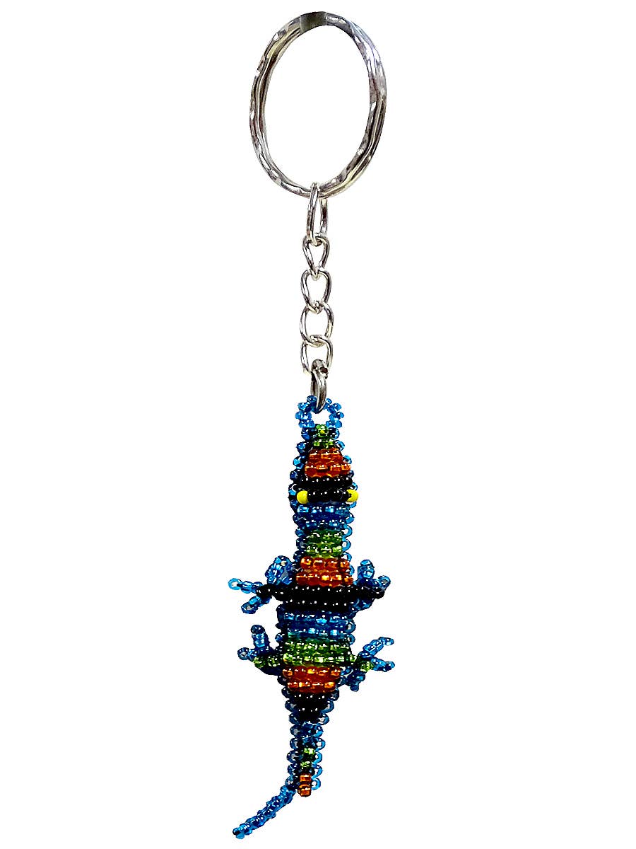Pichincha - Beaded Lizard Seed Bead Figurine Keychain