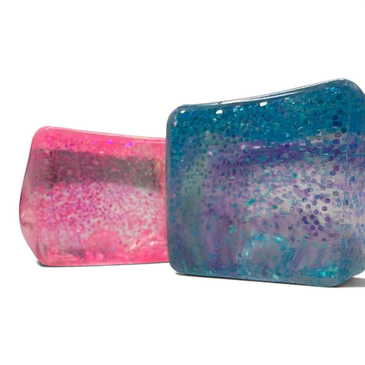 K & S WHOLESALE INC - Assorted Glitter Squishy Cube 12ct PDQ