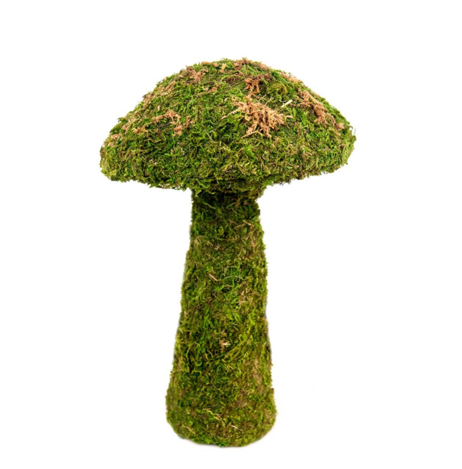 Galapagos Moss Mushroom Decorative Terrarium Ornament Fresh Green, 1ea/11 in, SM