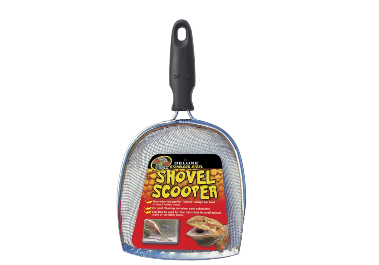 Zoo Med Deluxe Shovel Scooper Black, Silver, 1ea