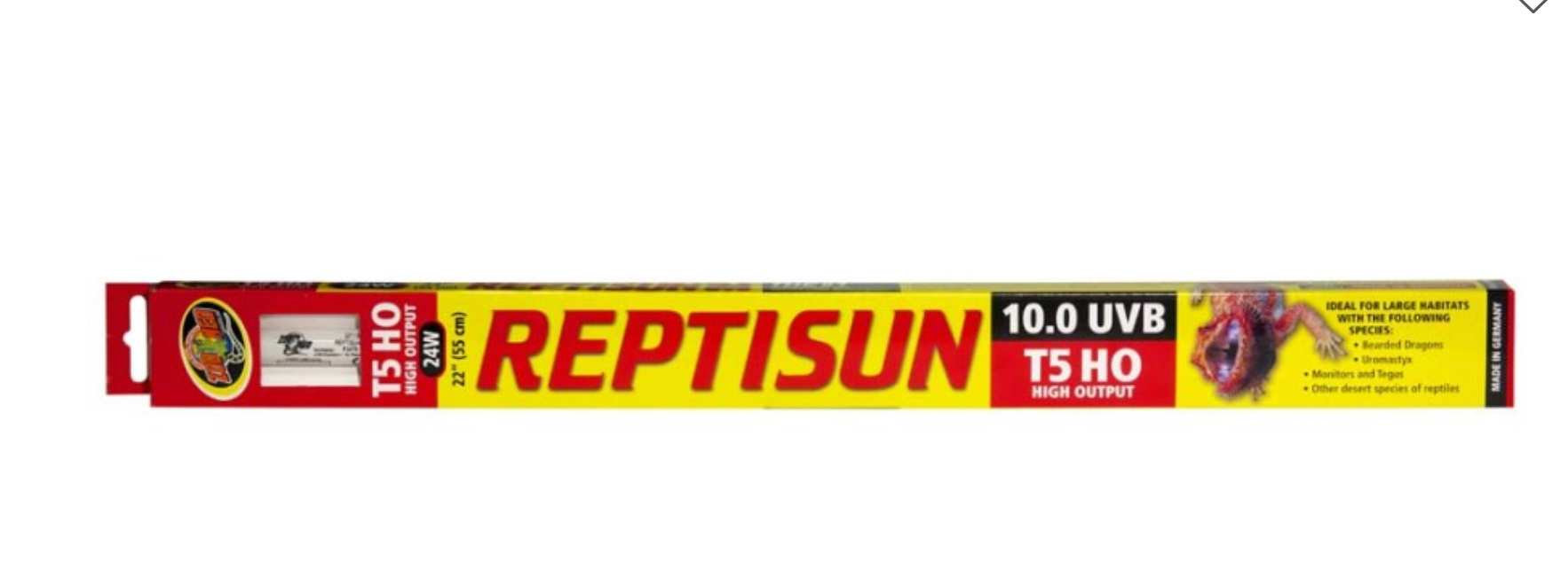Zoo Med ReptiSun 10.0 UVB T5 HO High Output Lamp White, 1ea/34 i