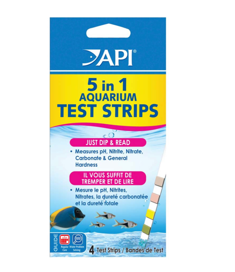 API 5-in-1 Freshwater Aquarium Test Strip 4 Count