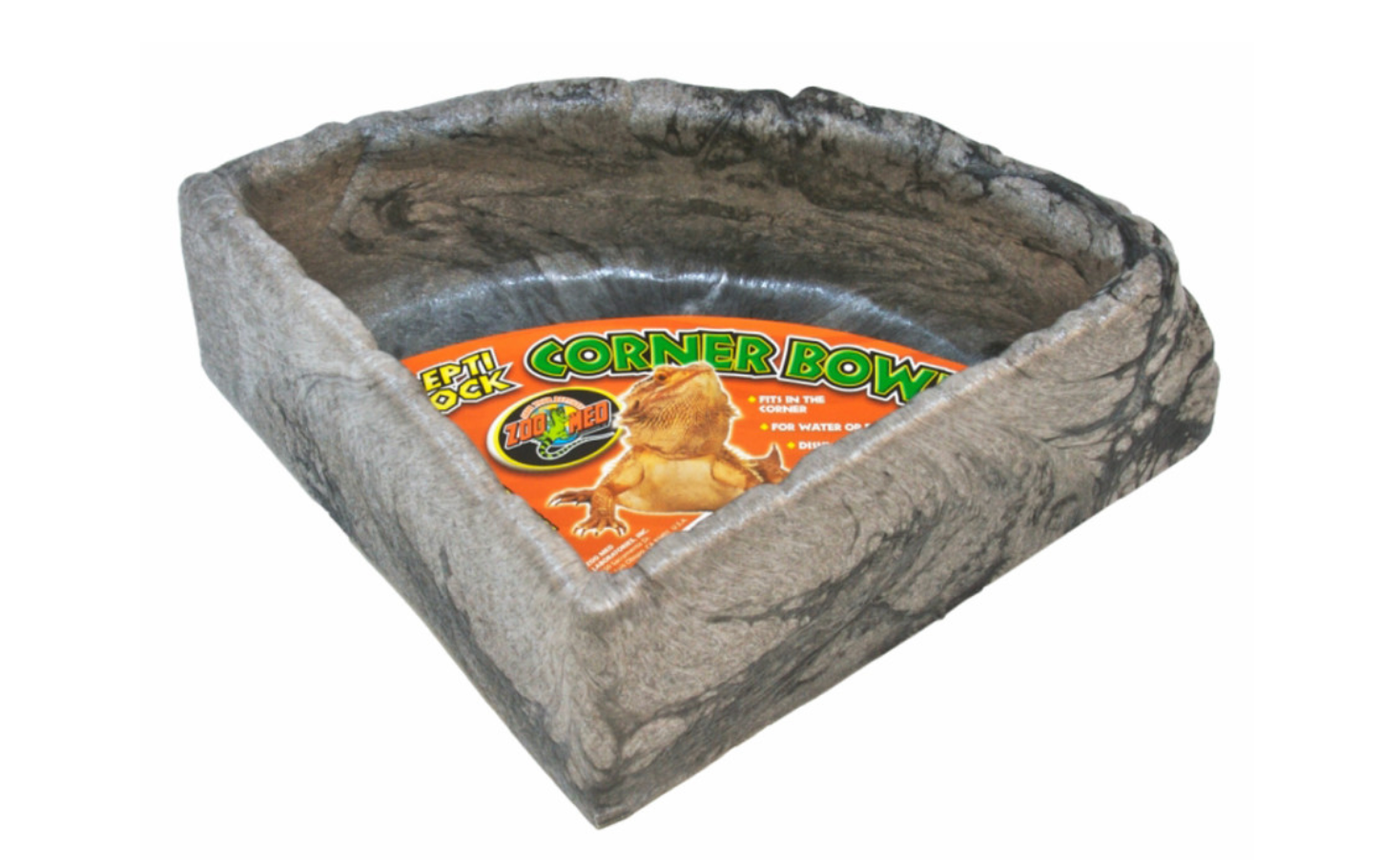 ZOO REPTI ROCK CORNER BOWL LG