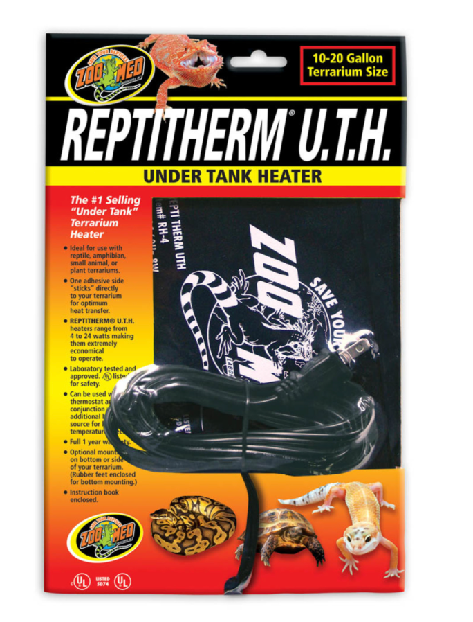 ZOO REPTITHERM 10-20GAL 6X8" UNDER THE TNK HTR