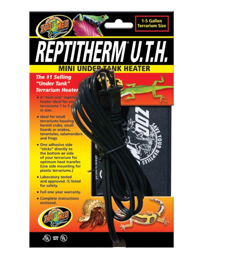 ZOO REPTITHERM MINI 1-5GAL 4X5" UNDER THE TNK HTR