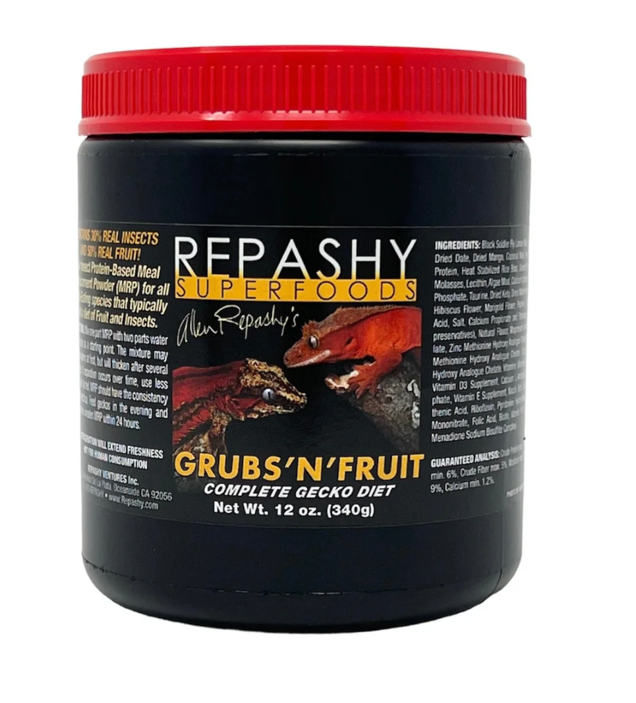 Repashy Crested Gecko Diet Grubs 'N' Fruit 12 oz (340g) JAR