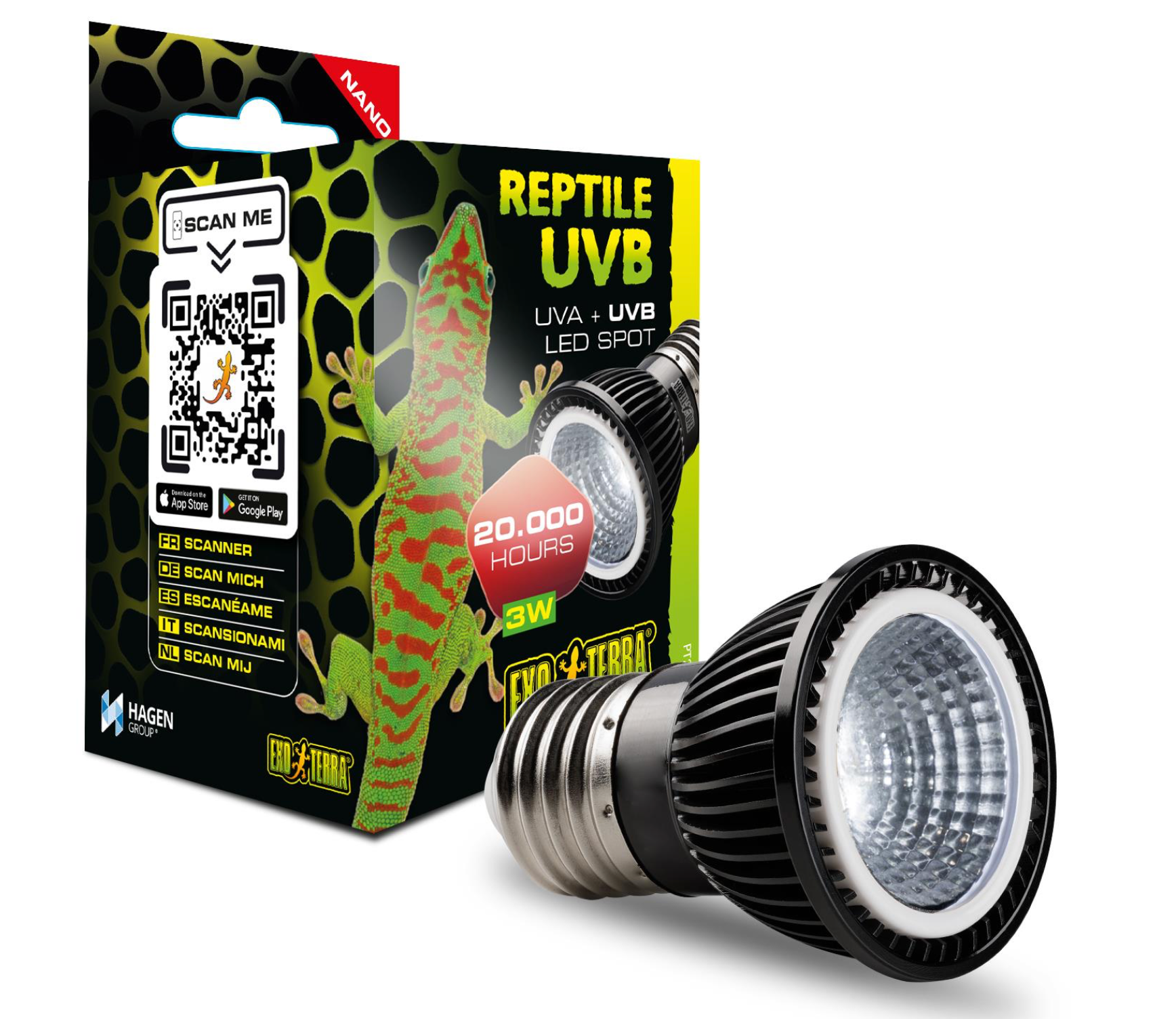 exo terra terrasky planted terrarium light Exo Terra TerraSkyUV - UVB LED Terrarium Spot