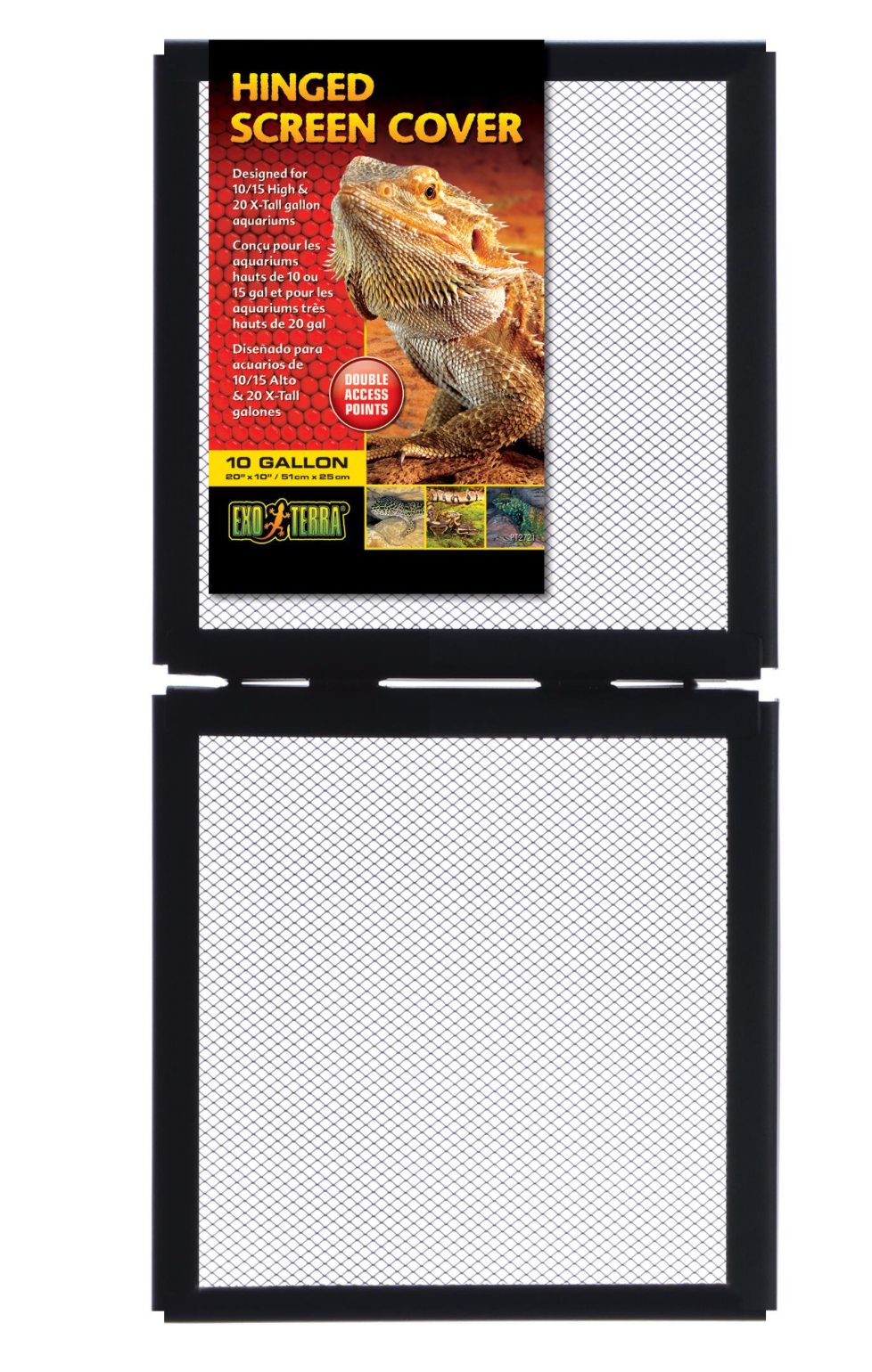 EXO TERRA Hinged Screen Cover- 10 Gal EXO TERRA Hinged Screen Cover- 10 Gal
