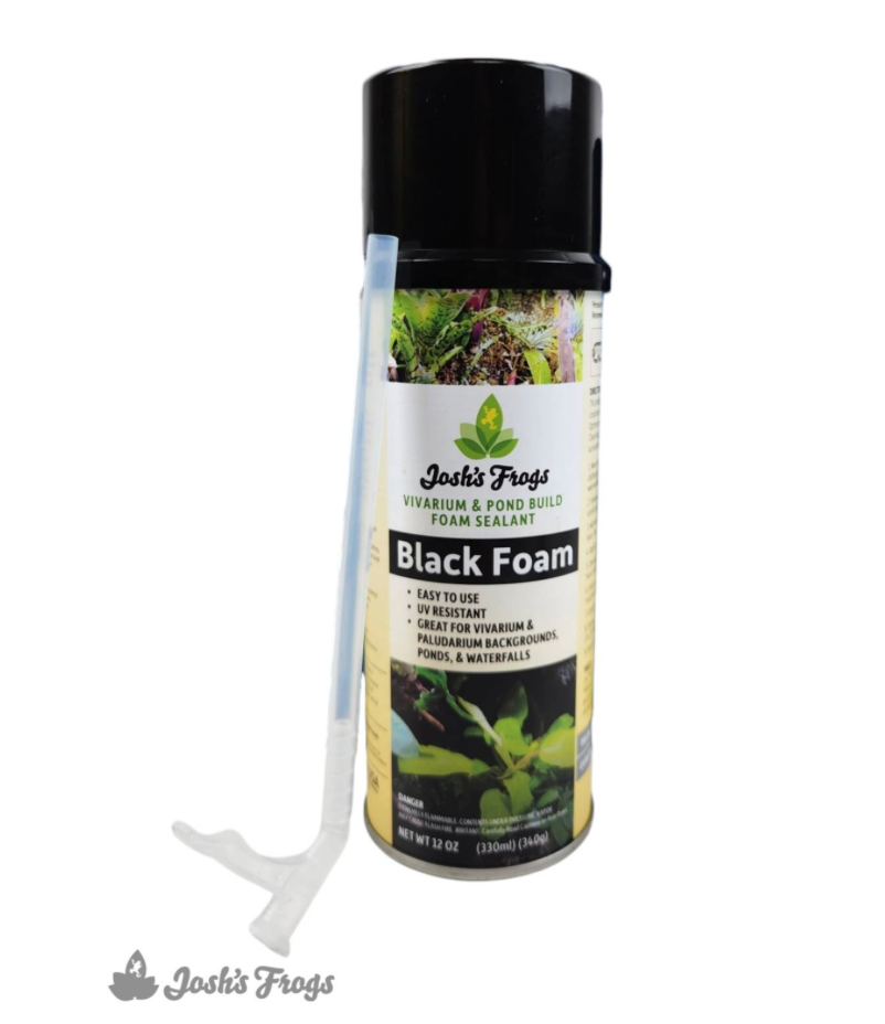 Josh's Frogs Vivarium & Pond Build Foam Sealant - Black (12 oz.)