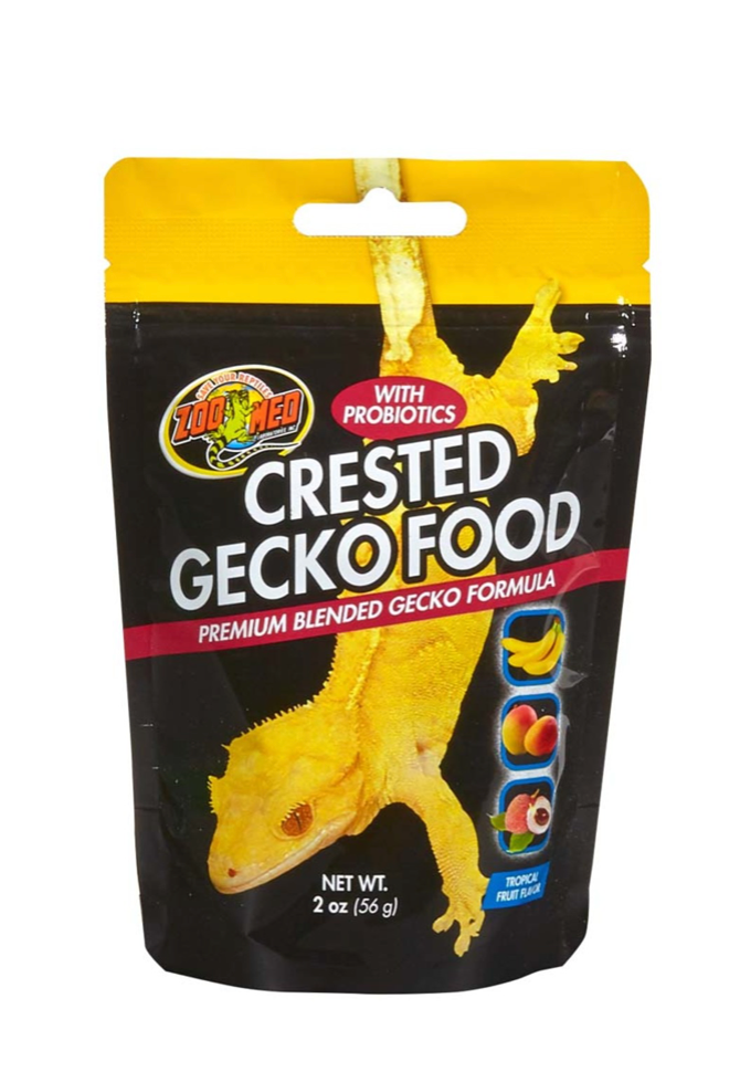 Zoo Med Crested Gecko Food Premium Blended Tropical Fruit Dry Food 1ea/2 oz