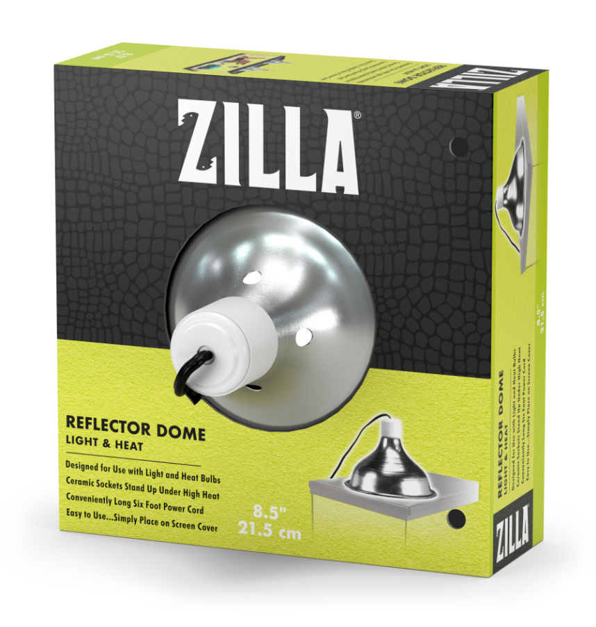 Zilla Dome Reflector Silver Ceramic 8.5"