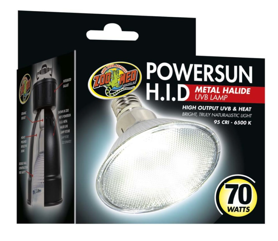 Zoo Med PowerSun H.I.D. Metal Halide UVB Lamp Silver, 1ea