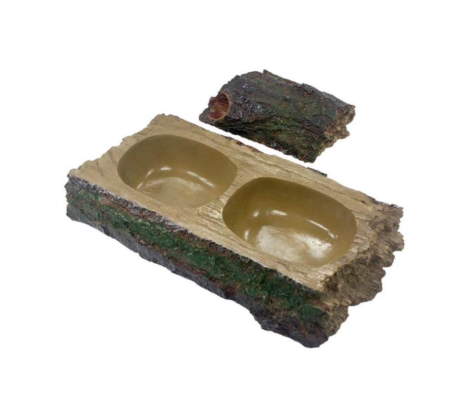 Komodo Forest Dual Feeder Bowl Brown, 1ea