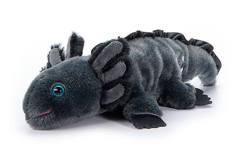 The Petting Zoo - 8" (25cm) Scoopz Axolotl Black Sea Life