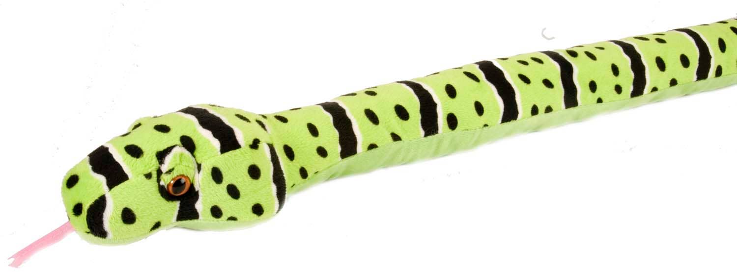 Wild Republic - Snake Green Rock Rattle Stuffed Animal 54"