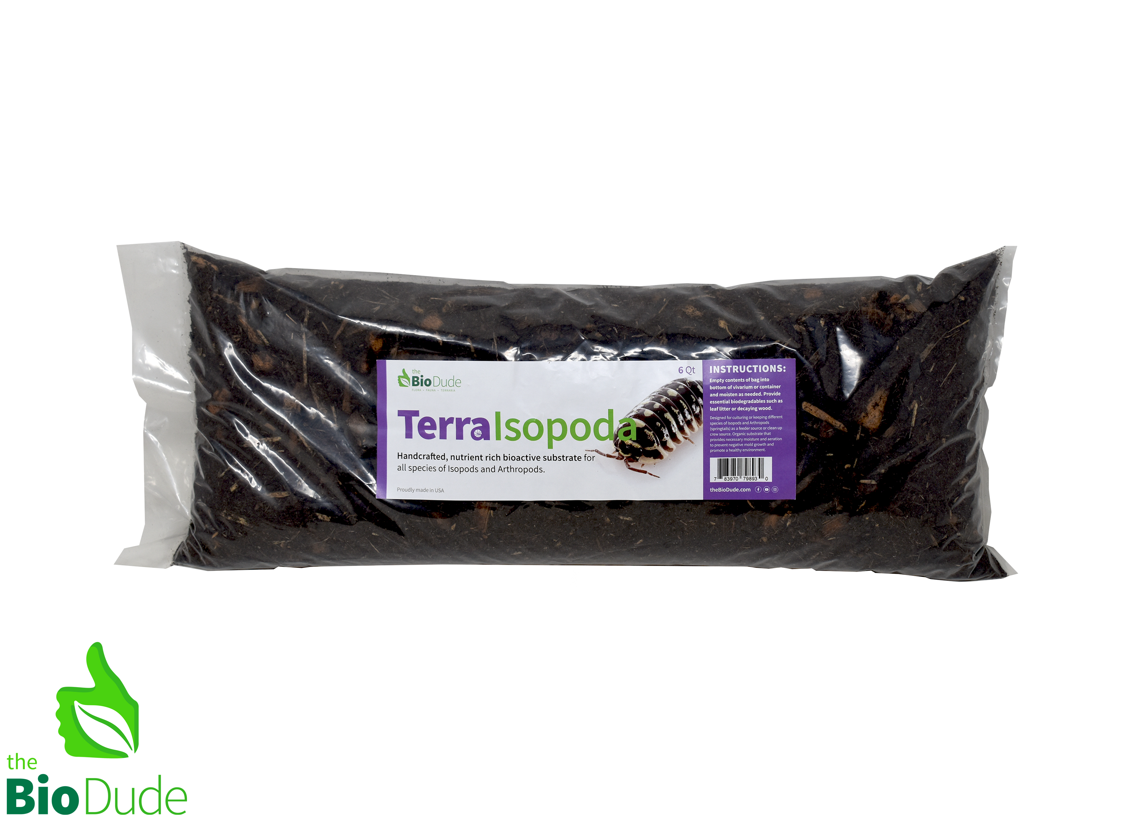 The Bio Dude - Terra Isopoda Bioactive Isopod Substrate 6 quarts - DS