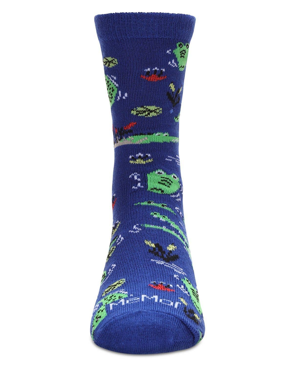 Infinity Classics International Inc. - Kids' Gators Rayon From Bamboo Crew Socks: Royal Blue / 7-8