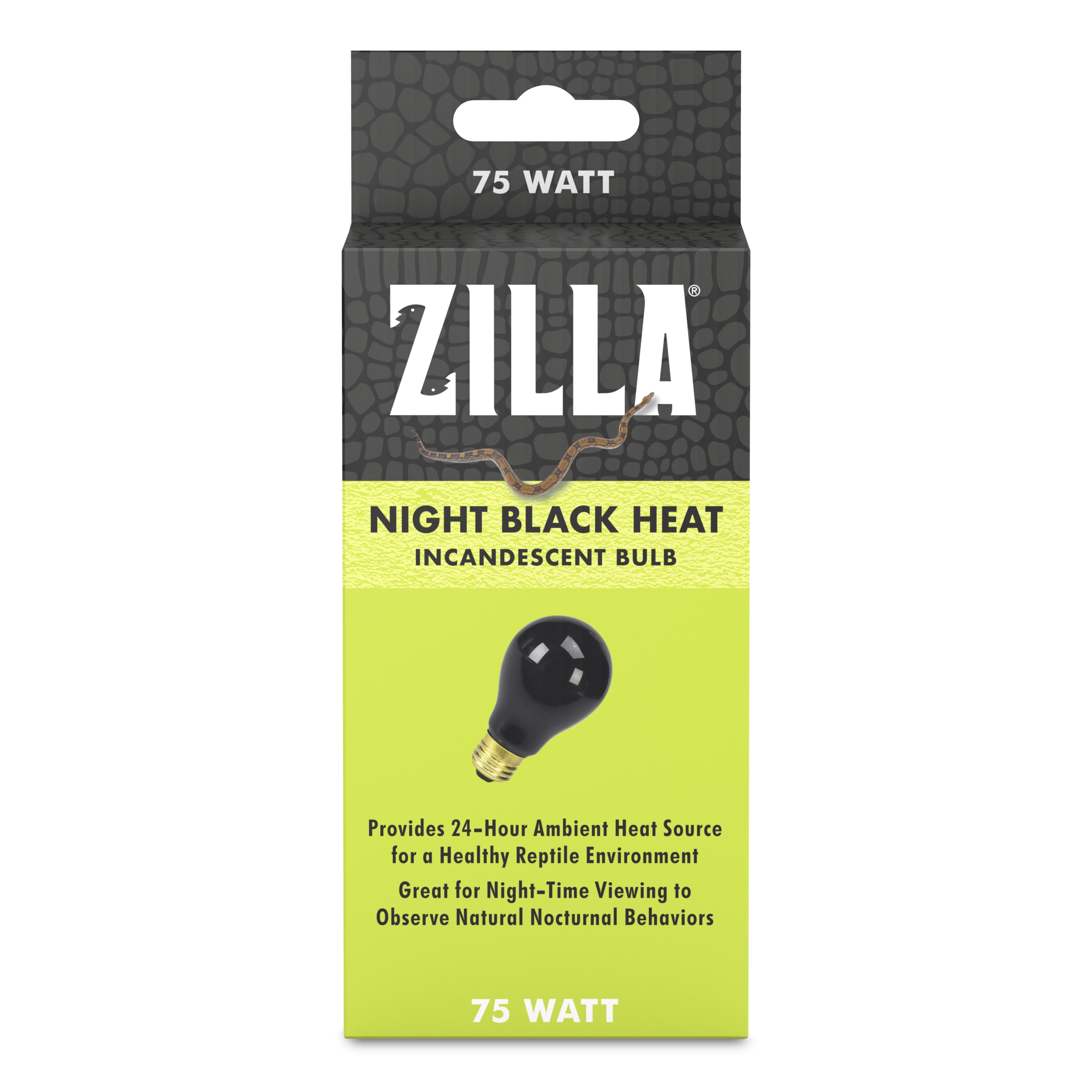 Zilla Night Black Heat Bulb Boxed 75 Watt
