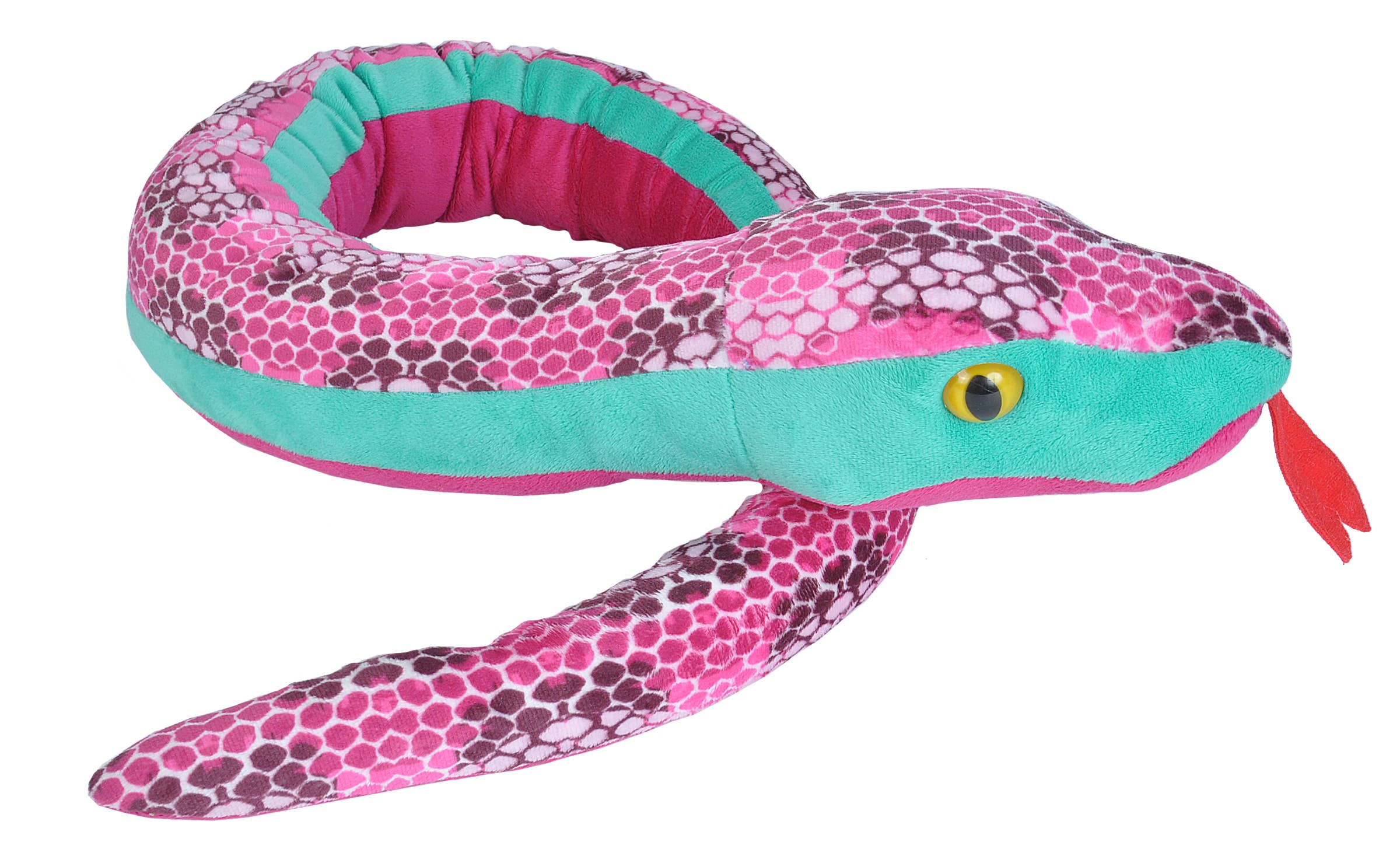 Wild Republic - Snake Honeycomb Pink Stuffed Animal 54"