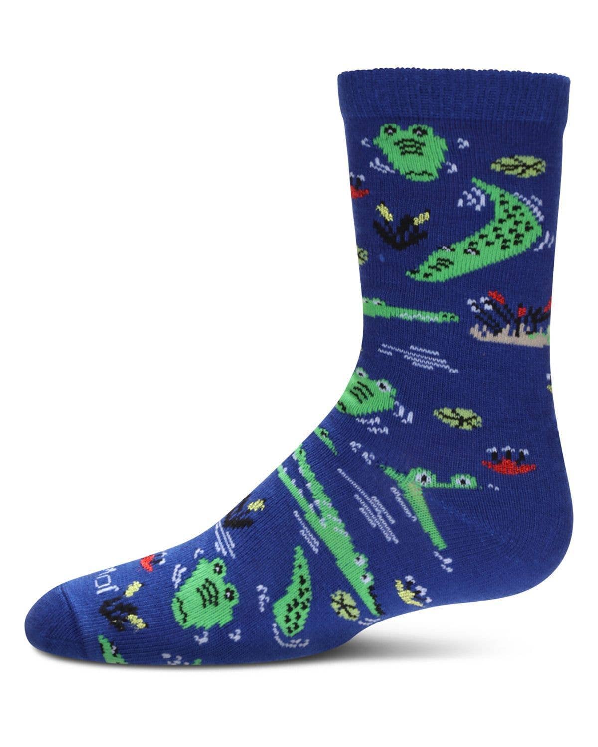 Infinity Classics International Inc. - Kids' Gators Rayon From Bamboo Crew Socks: Royal Blue / 7-8