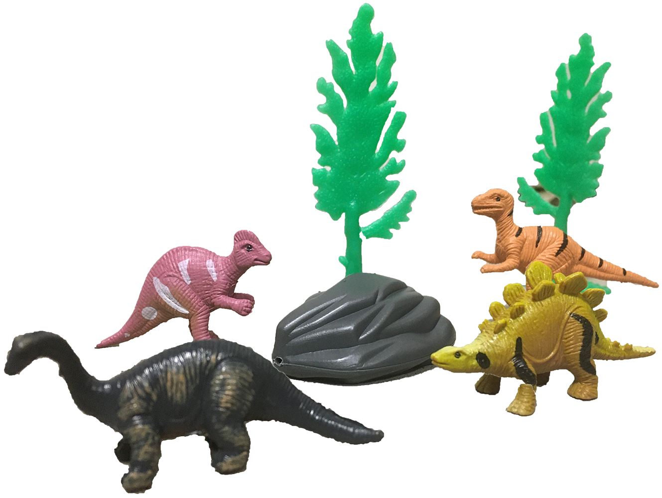 Texas Toy Distribution - Dinosaur Figurines in Clear Tube with T-Rex Head Topper