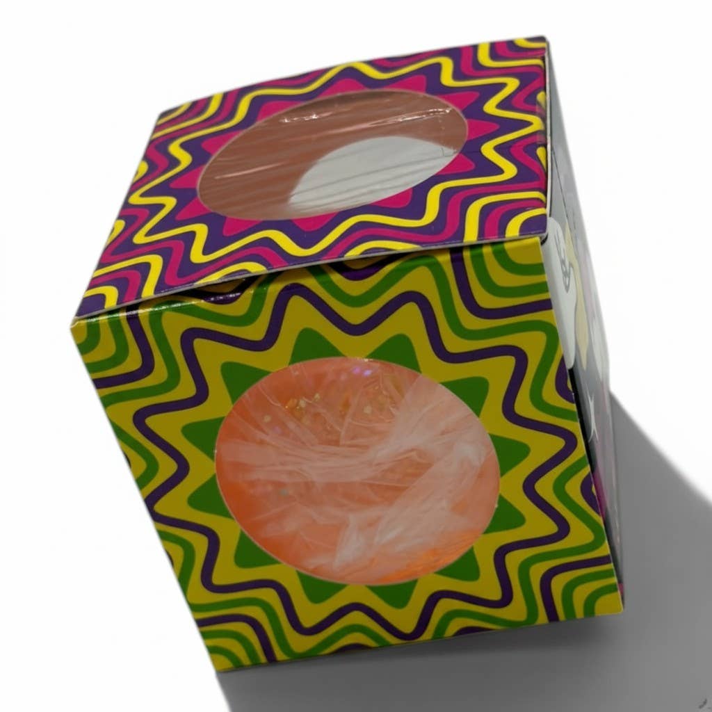 K & S WHOLESALE INC - Jumbo Stress Ball Cube – Glitter Gel Sensory Fidget Toy
