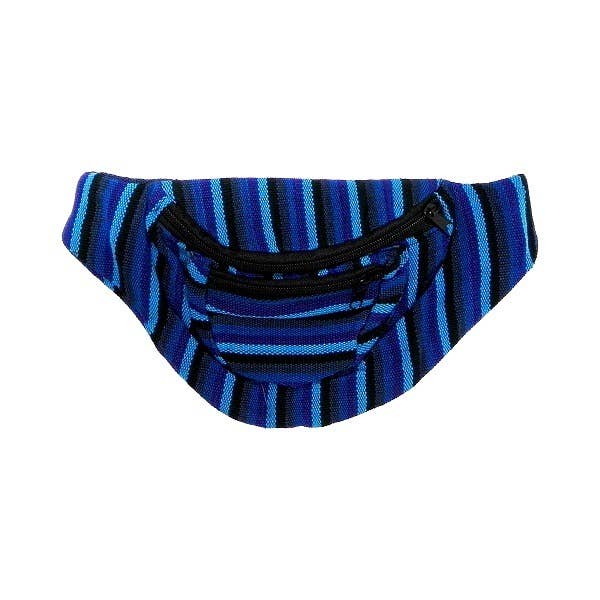 Pichincha - Woven Striped Guatemalan 2 Zipper Fanny Pack
