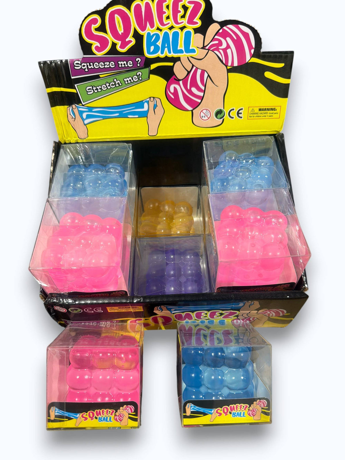K & S WHOLESALE INC - Squeez Ball Bubble Cube- 12 count