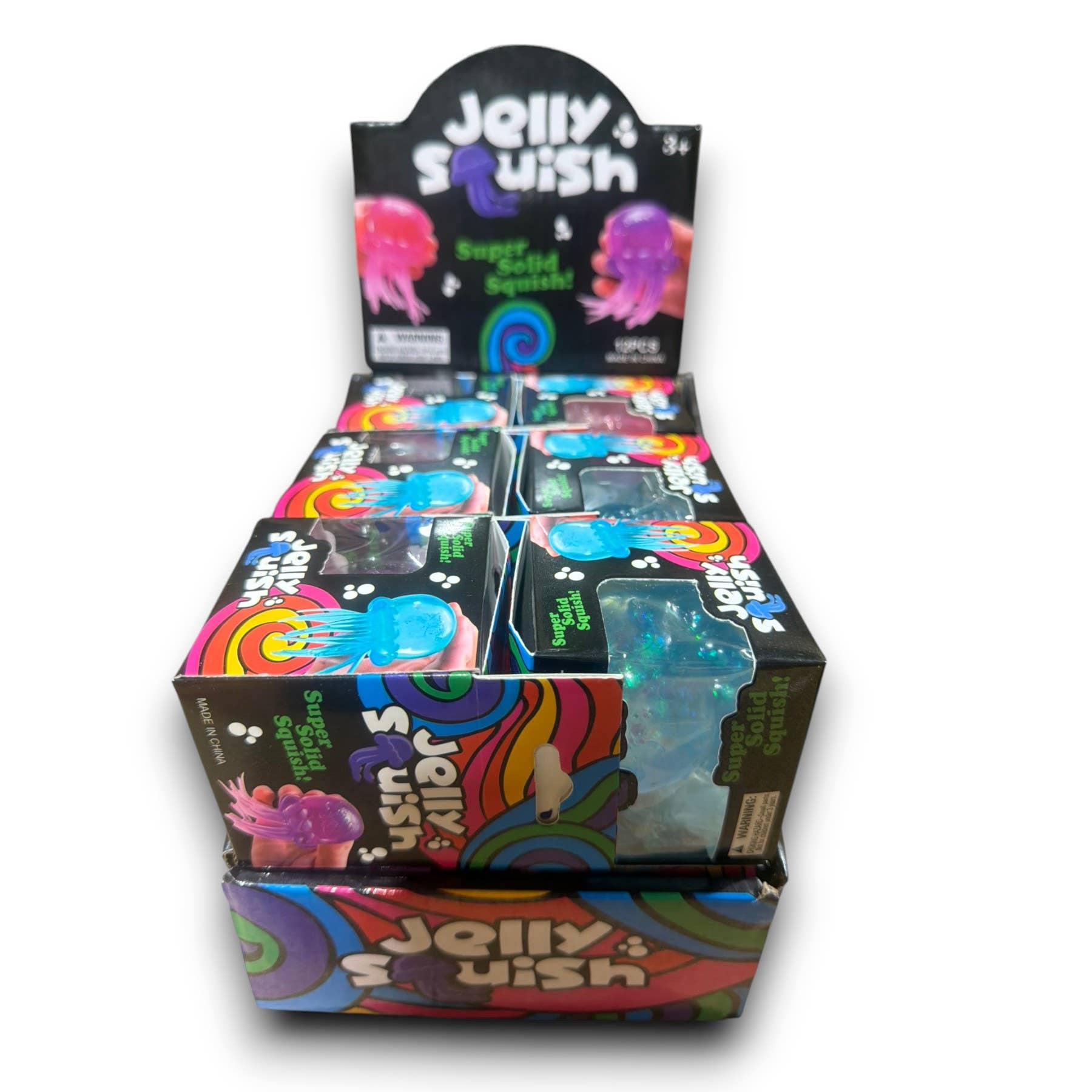 K & S WHOLESALE INC - Jelly Squish Super Solid Squish Toy – 12pc Counter Display