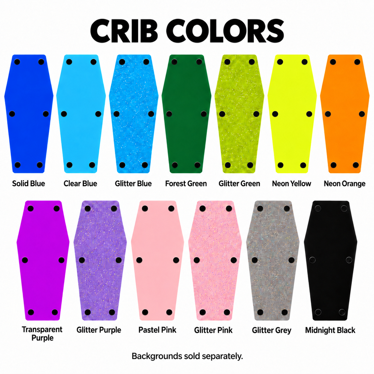 Coffin Colors| Interchangeable Backgrounds for Coffin Crib 5510 Medium Coffin
