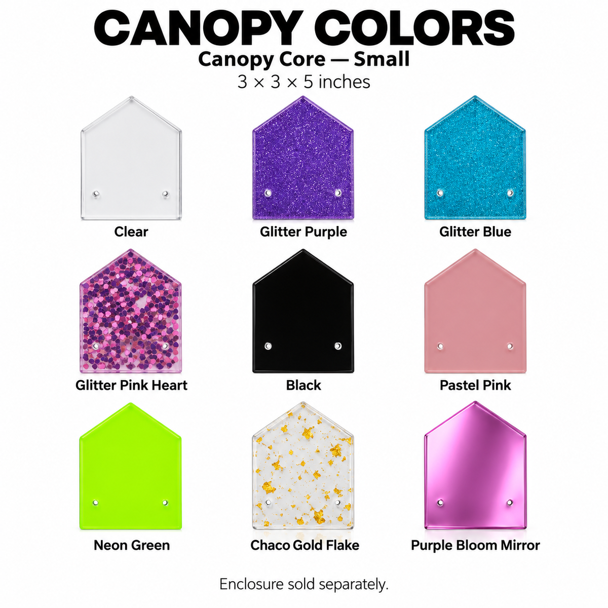 Colored Acrylic Background for 335 Canopy Core (background only)