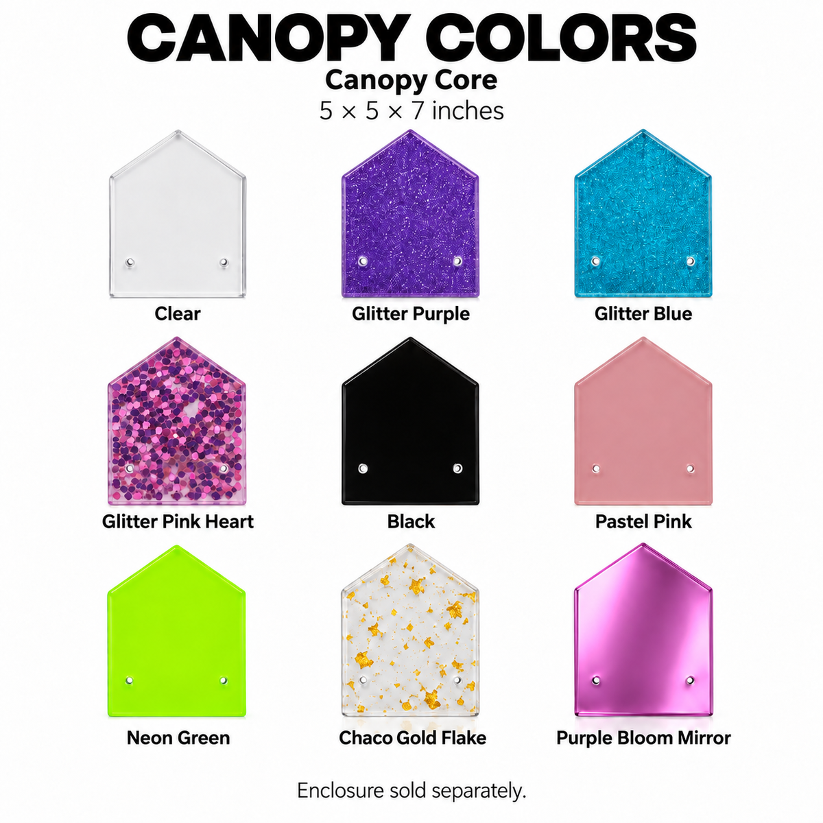 Colored Acrylic Background for 557 Canopy Core (background only)