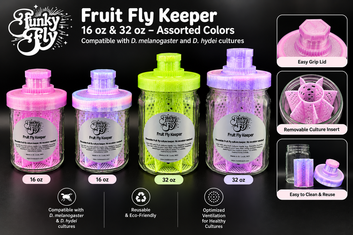 Fruit Fly Jars by Orbit Ranch