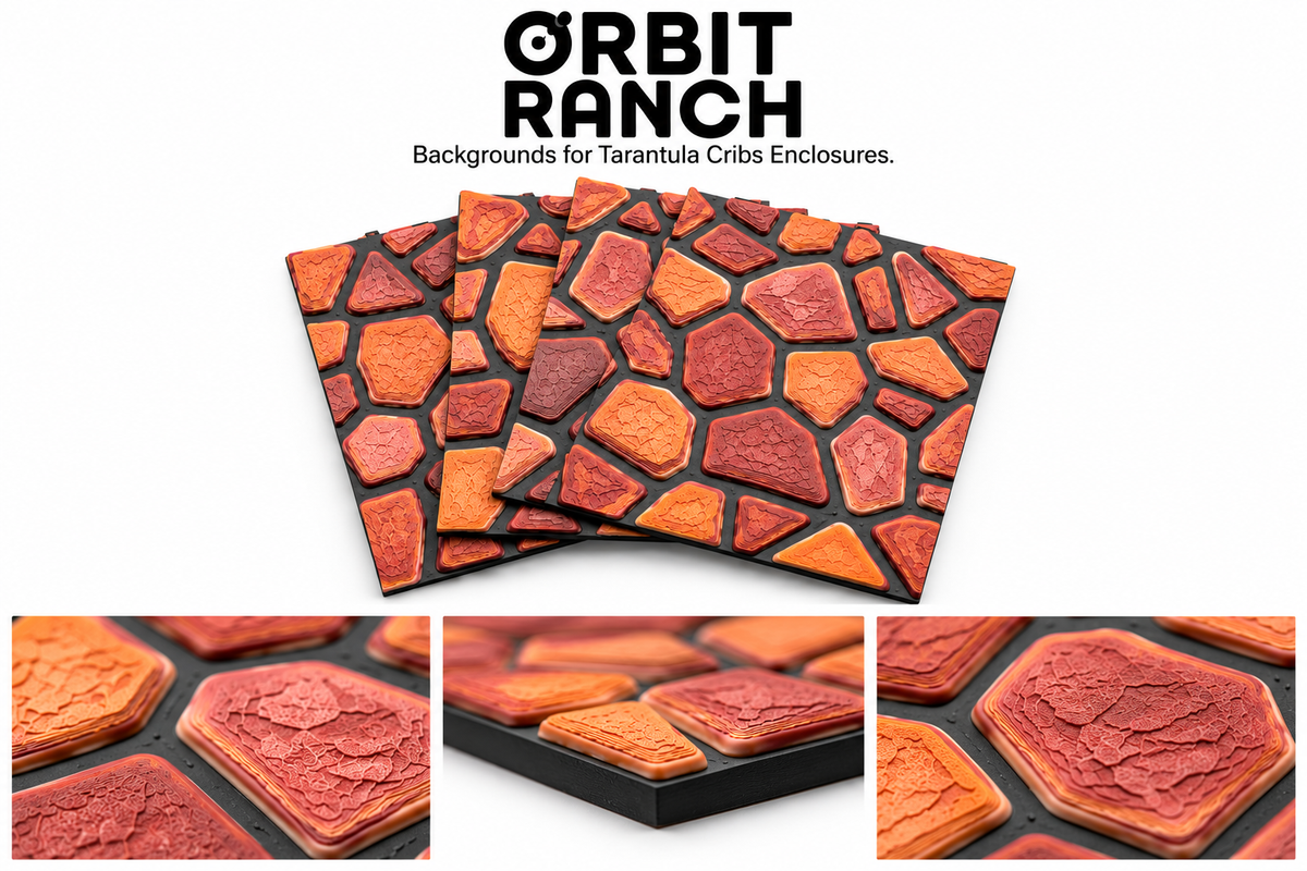 3D Printed Background for 6" Cube by Orbit Ranch 0- Brown Stone