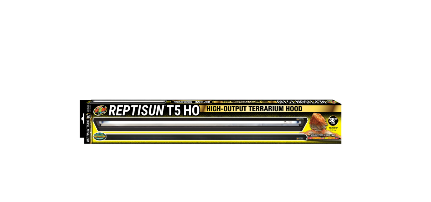 Zoo Med ReptiSun T5 High Output Light Hood with 10.0 UVB Lamp 36in