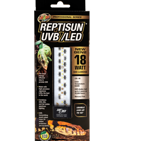 Zoo Med Reptisun UVB/LED Gen2 Reptile 6500K 18W