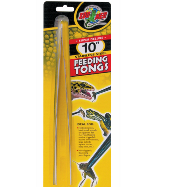Zoo Med Stainless Steel Feeding Tongs 10in