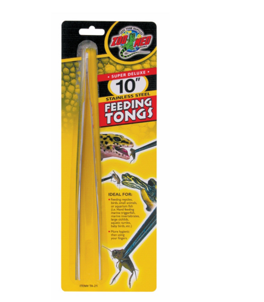 爬虫類・両生類のエサ PL10 F10 H20 S10 SM10 Zoo Med Stainless Steel Feeding Tongs 10in