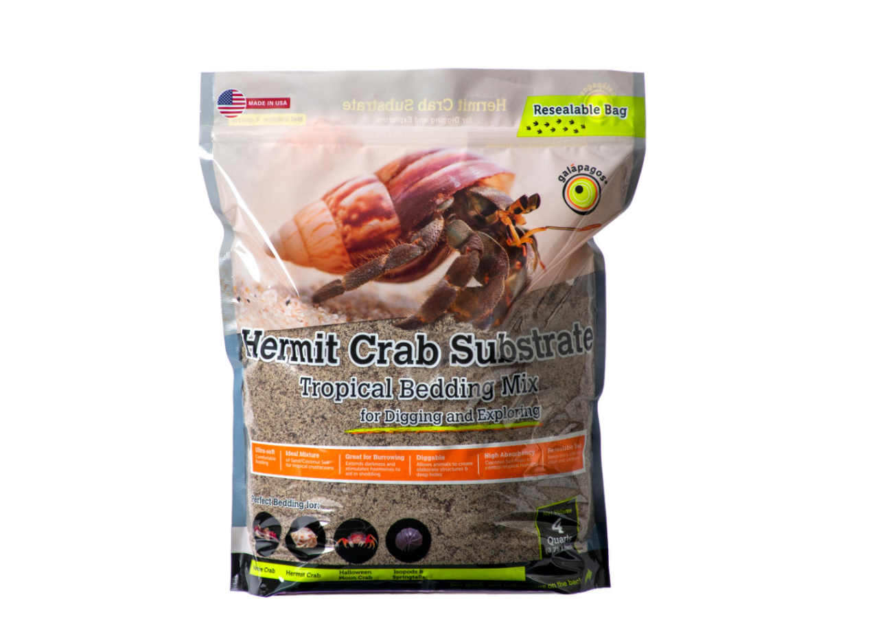 Galapagos Hermit Crab Substrate Tropical Bedding Mix 4qt